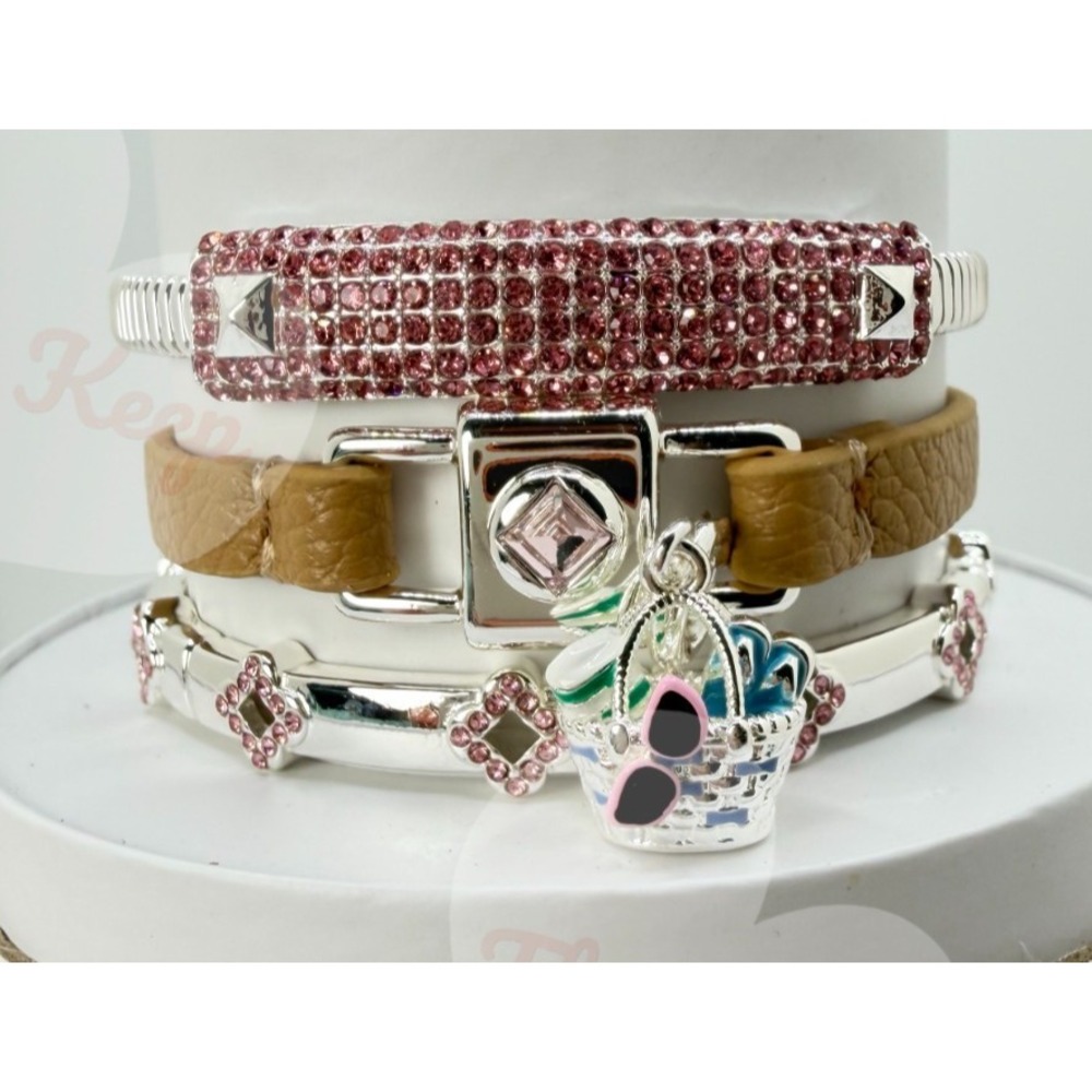 Bomb Party Summer 26 Stack ST36402 Let's Sail Away Beach Basket Charm Silver